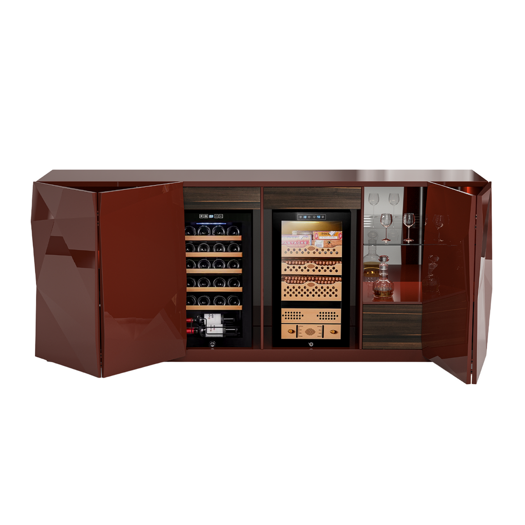 Crimson Silhouette Wine Cabinet<br>PAN-A1055c-2