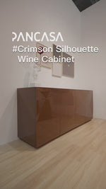 Load and play video in Gallery viewer, Crimson Silhouette Wine Cabinet<br>PAN-A1055c-2